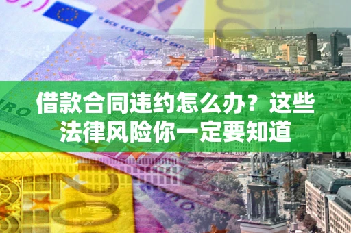 武汉借款合同违约怎么办？这些法律风险你一定要知道