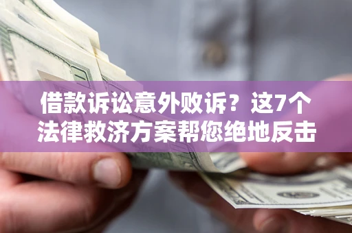 武汉借款诉讼意外败诉？这7个法律救济方案帮您绝地反击！